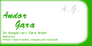 andor gara business card